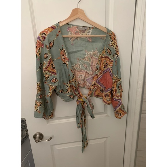 ASOS curve mint paisley print 2 piece set - Picture 5 of 8